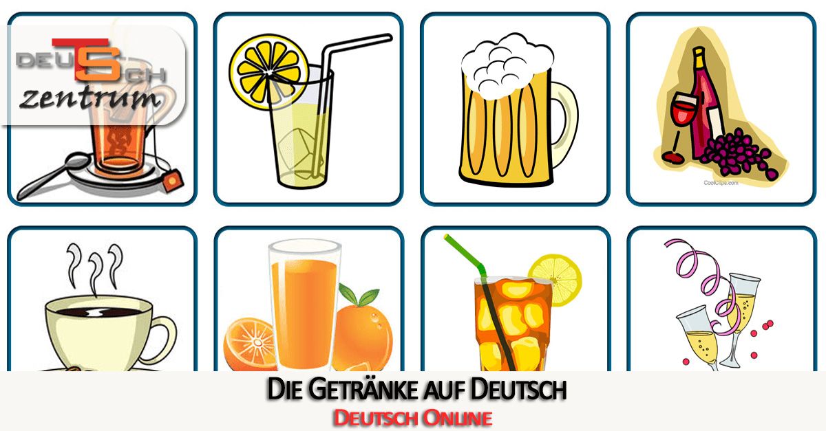 Die Getränke auf Deutsch